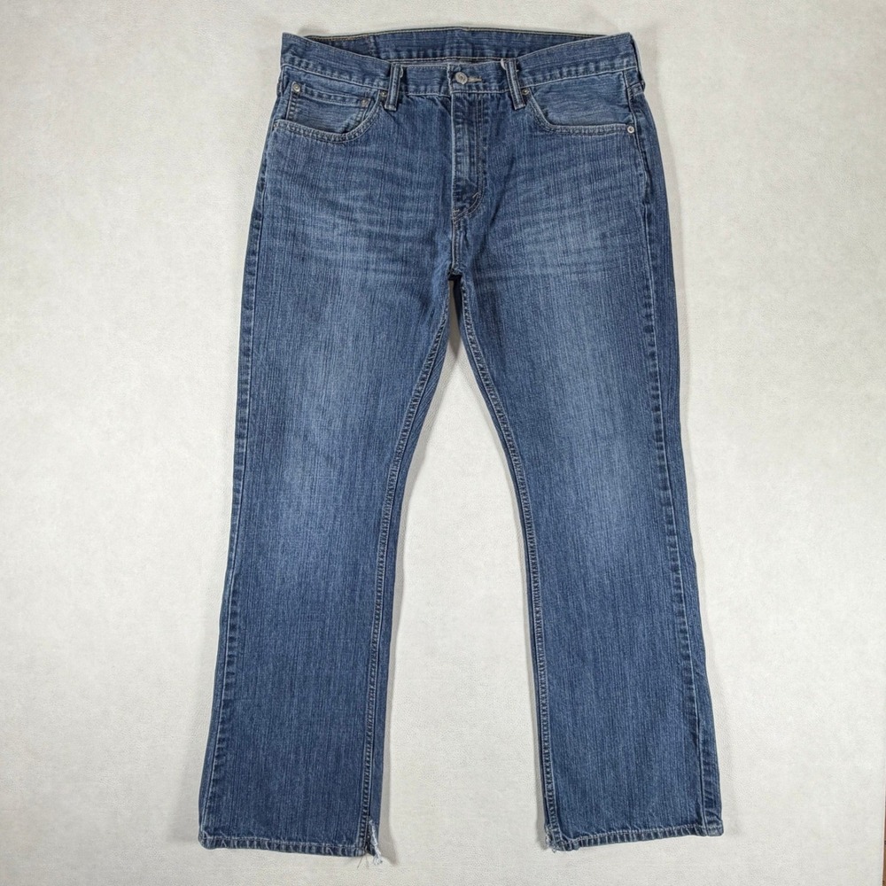 Levis 527 Slim Bootcut Mens Blue Denim‎ Jeans 36x32 Medium Wash Western